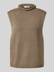 Gebreid shirt van kasjmiermix met col, model 'LACY' van 0039 Italy Beige - 8