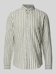Slim Fit Freizeithemd mit Button-Down-Kragen von Lindbergh - 42