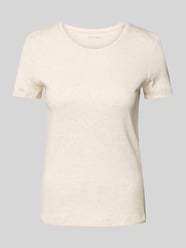 T-shirt z prążkowanym okrągłym dekoltem od Christian Berg Woman - 22