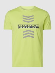 T-shirt met logoprint  van NAPAPIJRI CROSS COLL Geel - 5