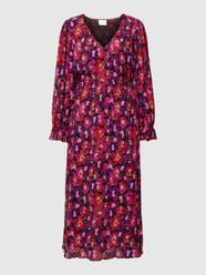 Midi-jurk met all-over motief, model 'Pauline' van FABIENNE CHAPOT Rood - 28