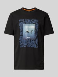 T-Shirt mit Label-Motiv-Print Modell 'Te_Tucan' von BOSS Orange Schwarz - 31