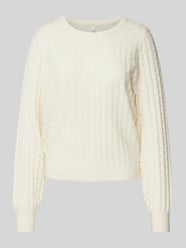 Gebreide pullover met structuurmotief van QS - 1