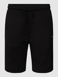 Sweatshorts mit Logo-Print Modell 'Headlo Curved' von BOSS Green Schwarz - 33