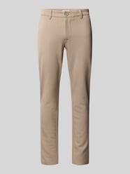 Slim Fit Chino aus Viskose-Mix Modell 'MARK' von ONLY & SONS Beige - 3