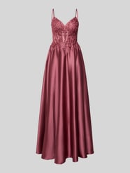 Corsagenkleid mit Stitchings und Ziersteinbesatz von LUXUAR FASHION - 6