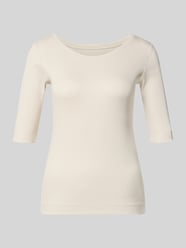 T-Shirt in Ripp-Optik mit Rundhalsausschnitt von Marc Cain - 23