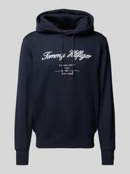 Hoodie mit Label-Stitching von Tommy Hilfiger Blau - 42