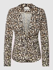 Blazer met all-over motief, model 'KATE' van ICHI Grijs / zwart - 4