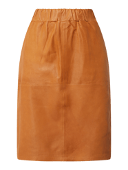 Rok van leer, model 'Ember' van Saint Tropez Bruin - 1