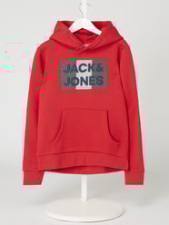 Hoodie met logoprint van Jack & Jones Rood - 48