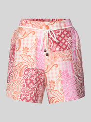 Szorty z tkaniny o kroju regular fit z mieszanki wiskozy model 'CILLE' od VERO MODA Fuksjowy - 13