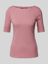 T-shirt met boothals, model 'JUDY' van Lauren Ralph Lauren Roze - 38