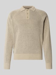 Sweter z dzianiny z kołnierzykiem polo od Jake*s Studio Men - 11