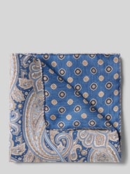 Seideneinstecktuch mit Paisley-Muster von Verugia Blau - 28