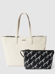 Torba shopper z aplikacją z logo model ‘CHRIS’ od HUGO Biały - 42