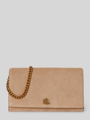 Schoudertas van echt leer met afneembare schouderketting van Lauren Ralph Lauren Beige - 37