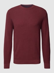 Gebreide pullover met structuurmotief van Tom Tailor Rood - 3