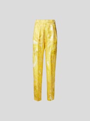 Seidenhose mit Allover-Muster von Etro Gelb - 10