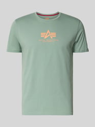 t-shirt z logo i okrągłym dekoltem od Alpha Industries - 21