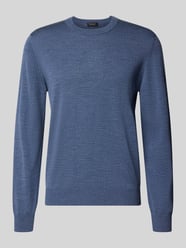 Strickpullover aus Schurwolle mit Label-Detail von MAERZ Muenchen - 43