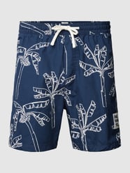 Shorts mit Allover-Muster Modell 'Palm tree' von QS by s.Oliver Blau - 26