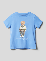 T-Shirt mit Rundhalsausschnitt von Polo Ralph Lauren Kids Blau - 6