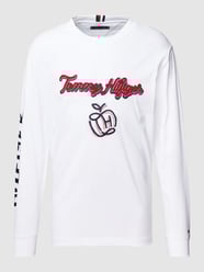 Shirt met lange mouwen en labelprint van Tommy Hilfiger Wit - 2