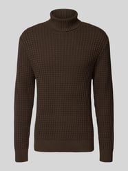 Regular fit coltrui in wafelstructuur, model 'TOM' van SELECTED HOMME - 7