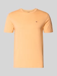 Slim Fit T-Shirt aus Baumwoll-Mix Modell 'JASPE HERITAGE' von Tommy Jeans Orange - 46