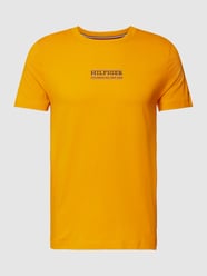 T-shirt met labelprint van Tommy Hilfiger Oranje - 48