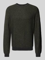 Gebreide pullover met ronde hals van camel active Groen - 26