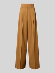 Spodnie garniturowe z szerokimi nogawkami z czystej żywej wełny model 'SERIO' od Max Mara Studio - 7