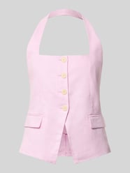 Weste aus Leinen mit Neckholder Modell 'BORELI' von MANGO Pink - 3