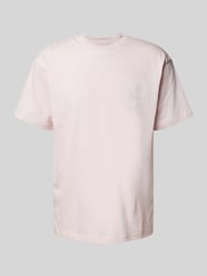 T-Shirt mit Label-Print Modell 'ROTATION' von Carhartt Work In Progress Pink - 8