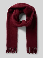 Schal mit Fransen von comma Bordeaux - 17