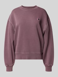 Bluza o kroju oversized z prążkowanymi wykończeniami model ‘NELSON’ od Carhartt Work In Progress Fuksjowy - 22