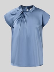 Blusentop aus Satin mit Knotendetail Modell 'Fleur Drapy' von Neo Noir - 5