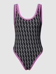 Badpak met all-over label van Calvin Klein Underwear Grijs / zwart - 42
