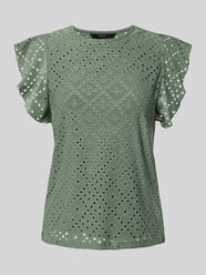 Regular Fit T-Shirt mit Lochstickmuster Muster 'TASSA' von Vero Moda - 5