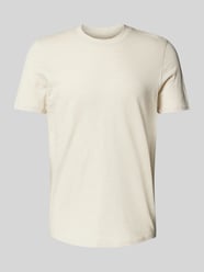 T-shirt met geribde ronde hals van MCNEAL Beige - 4