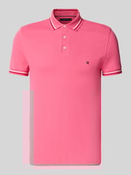 Regular fit poloshirt van katoenmix van Tommy Hilfiger Fuchsia - 6