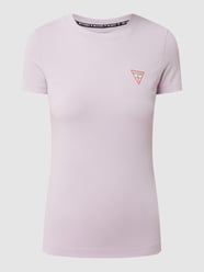 T-shirt z nadrukiem z logo  od Guess Fioletowy - 34