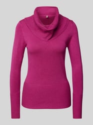 Gebreide pullover met ribboorden, model 'Dollie' van Soyaconcept Fuchsia - 1