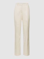 Slim Fit Bundfaltenhose mit Label-Stitching von Calvin Klein Womenswear Beige - 2