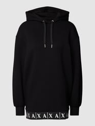 Hoodie van viscosemix met logozoom van ARMANI EXCHANGE Zwart - 29