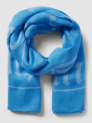 Schal mit Label-Print Modell 'TULIP FOULARDS' von Juicy Couture Blau - 27