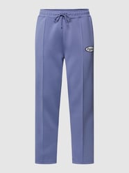 Sweatpants met labelpatch, model 'Davie' van Pegador Paars - 25
