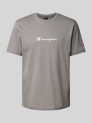 Oversized T-Shirt mit Label-Print von CHAMPION Grau - 19