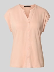 T-shirt van viscosemix met knoopsluiting van Zero Fuchsia - 24